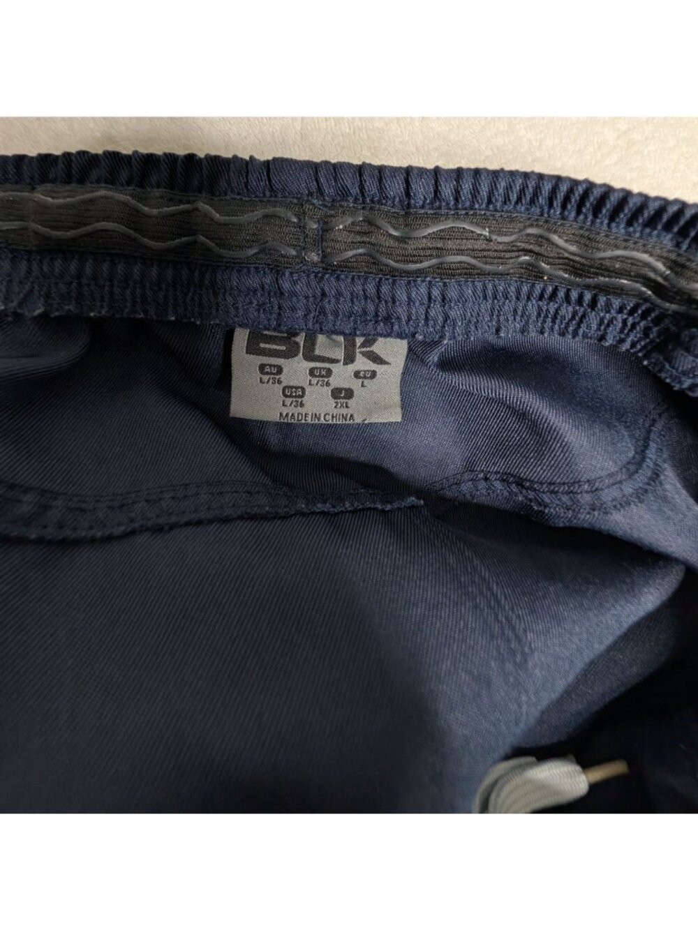 BLK T2 Mens Navy Rugby Shorts With Elastic Waistband Size L - Picture 6 of 11